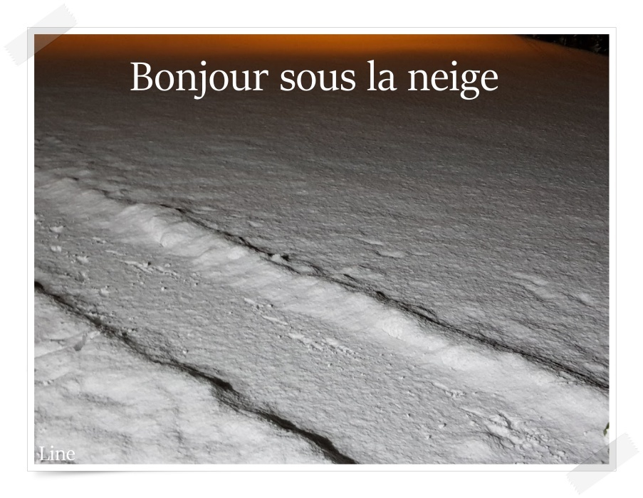 Bonne journée sous la neige