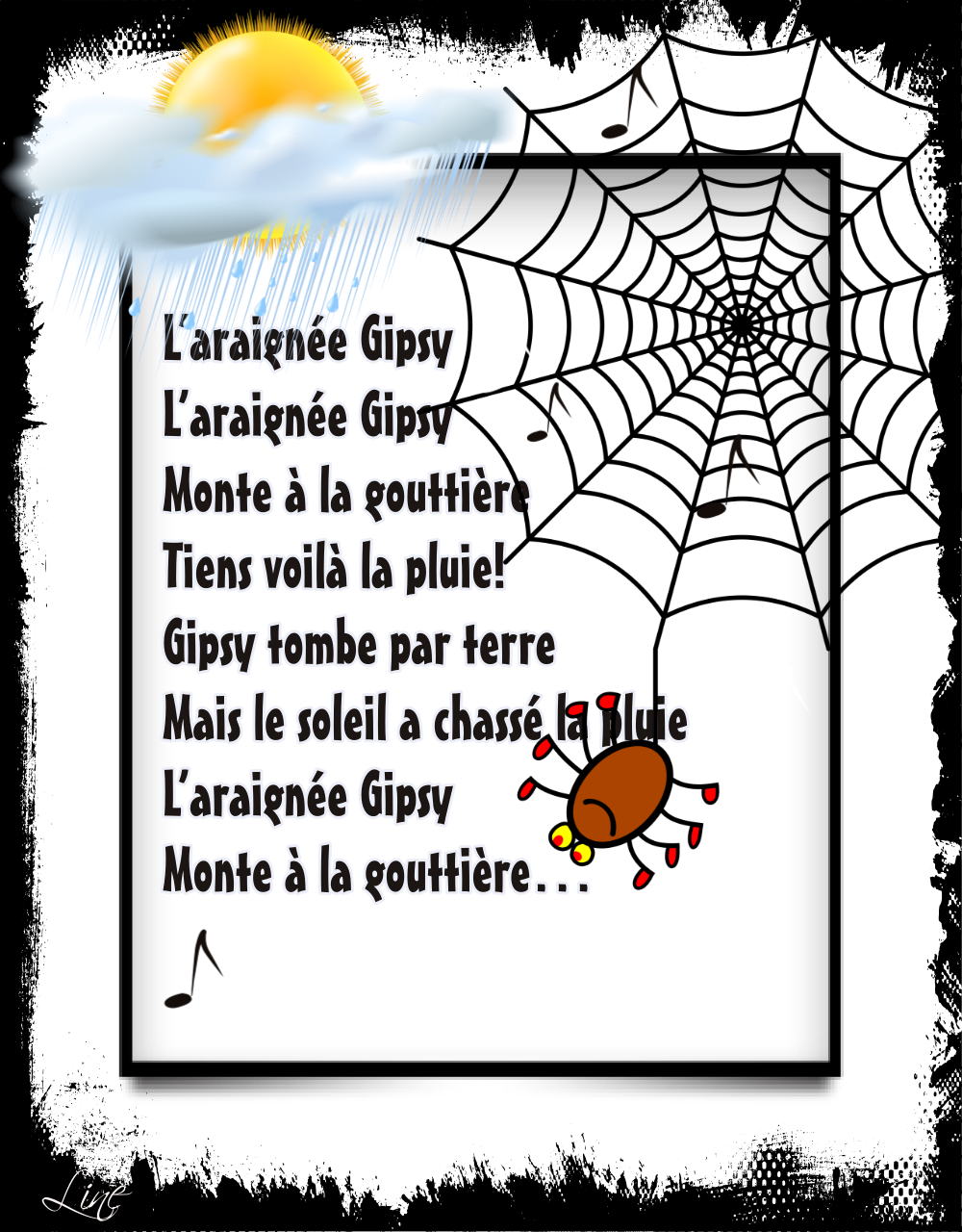 L'araignée Gipsy Monte à La Gouttière Paroles
